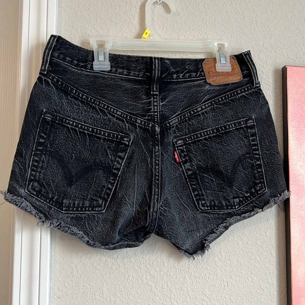 Levi’s Jeans 501 Short Shorts Dark Black Wash - Size 26